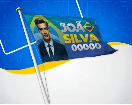 Bandeira eleitoral para candidatos.